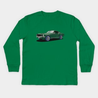 1968 Ford Mustang GT 390 Kids Long Sleeve T-Shirt